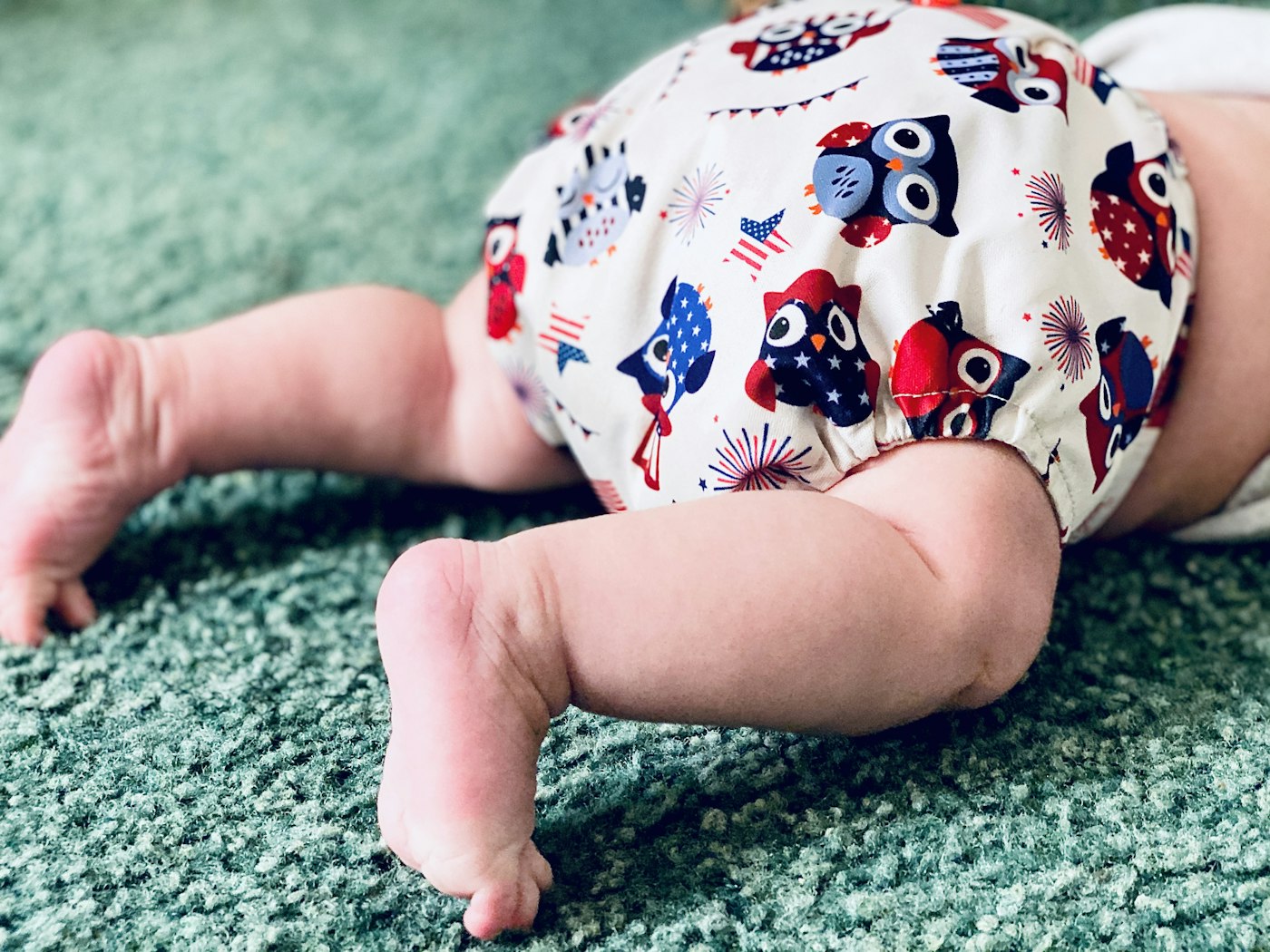 Printed reusable cloth diaper