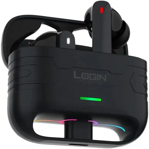 Login L-220 Cyber Gaming Earbuds with Neon Case