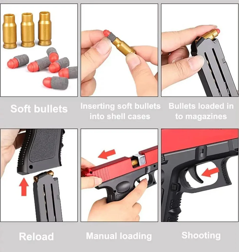Glock Soft Bullet Gun For kids (H111)