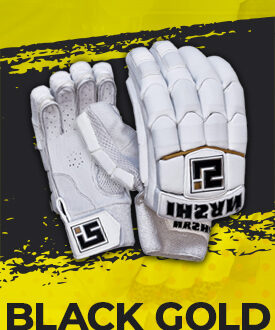 Cricket Batting Gloves Black Gold