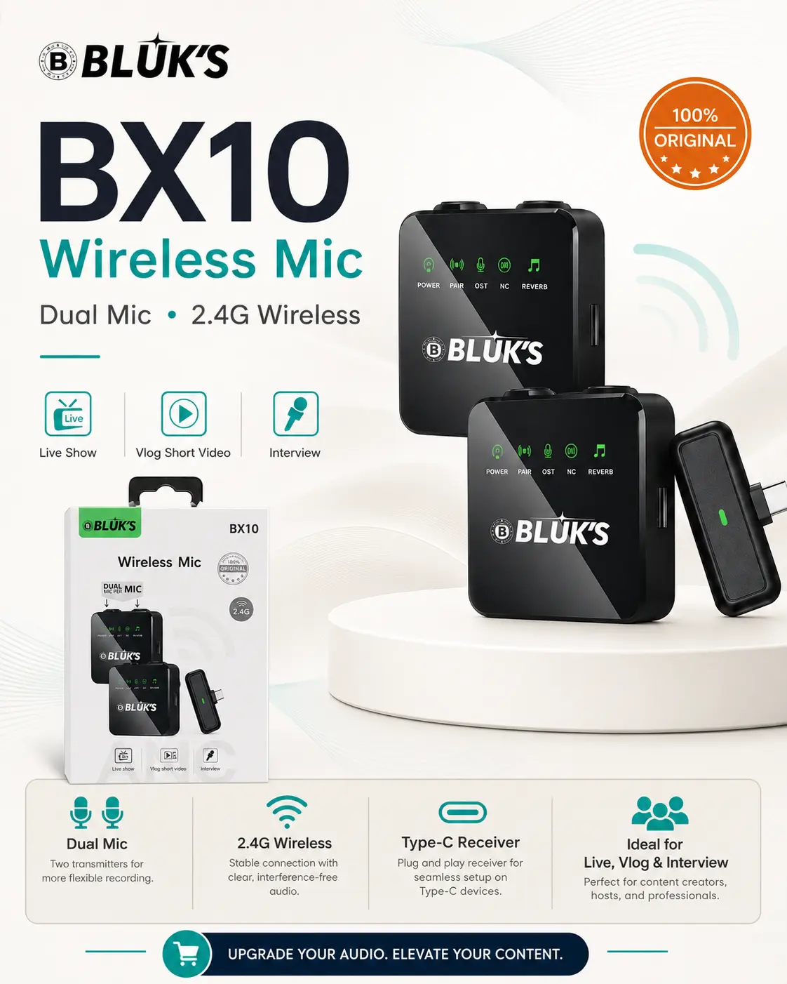 BLUK’S BX10 Wireless Mic