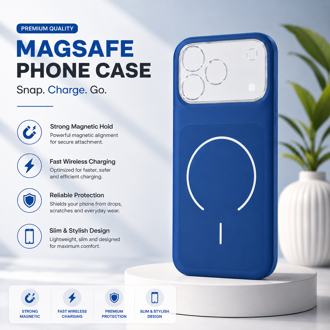 Simple One Magnetic Mobile Cover