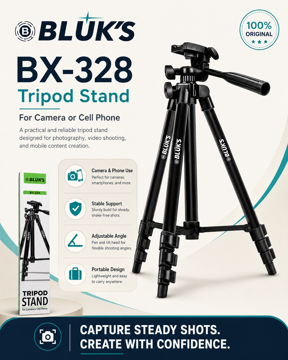 BLUK’S BX-328 Tripod Stand