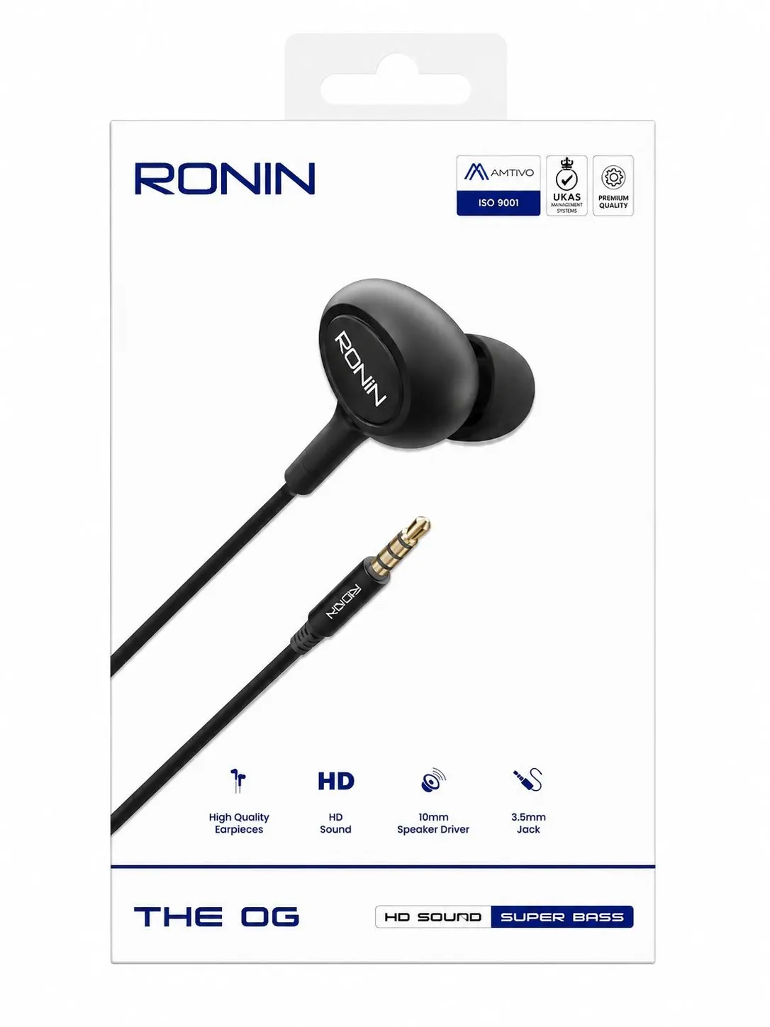 Ronin The OG Wired Earphones – HD Sound Super Bass
