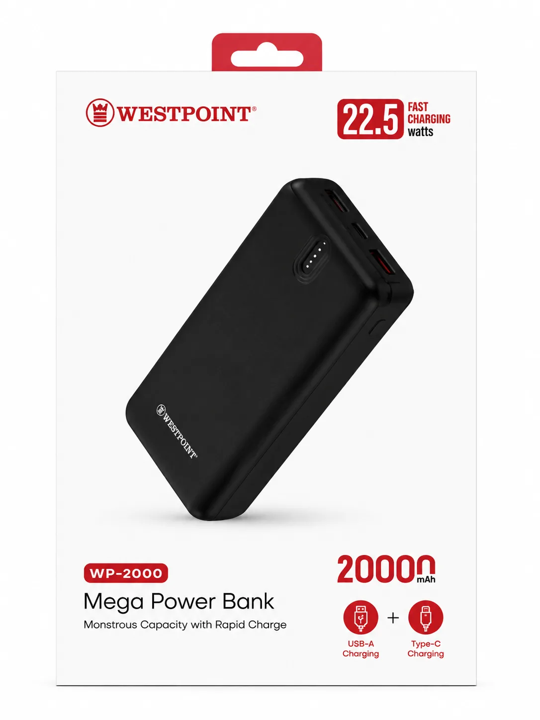 Westpoint WP-2000 Mega Power Bank – 20000mAh