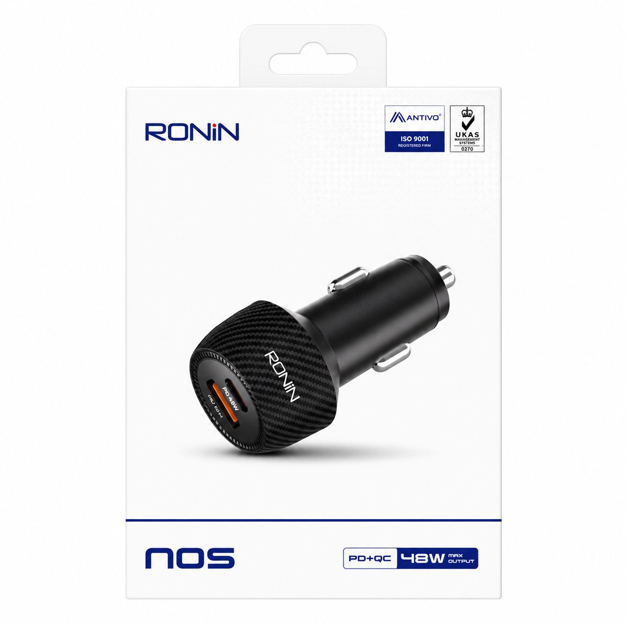 RONIN NOS PD+QC 48W Fast Car Charger