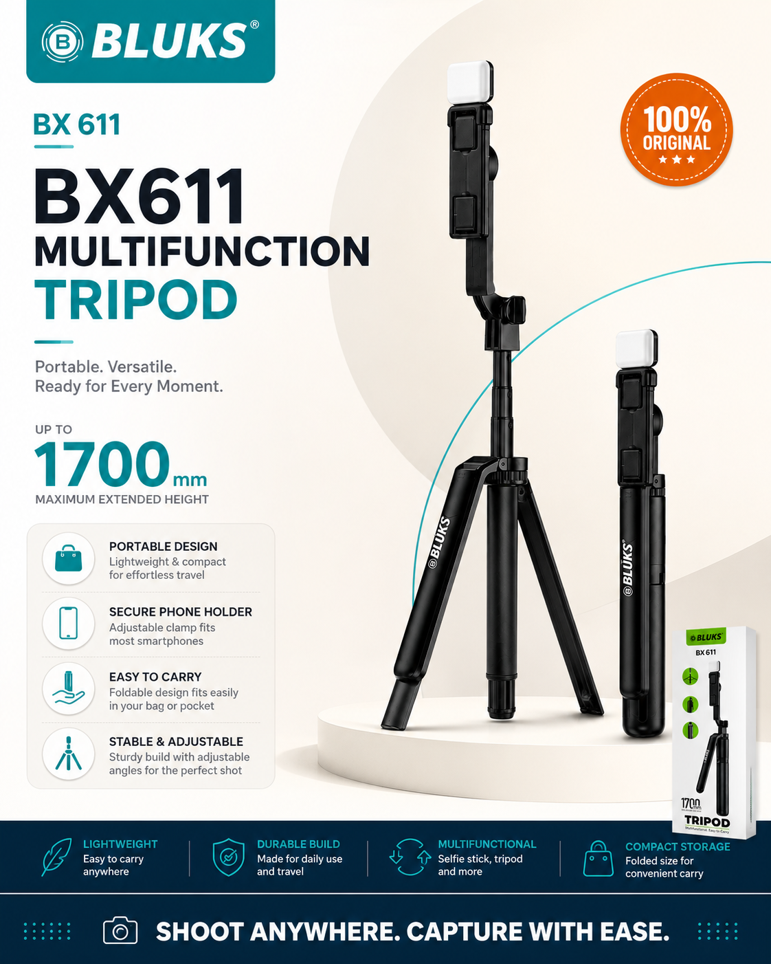 BLUK’S BX611 Multifunction Tripod