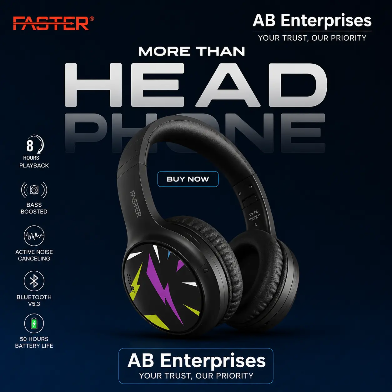 Faster S5 ANC Special Edition Wireless Headphones