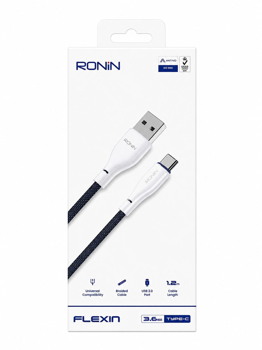 RONIN FLEXIN 2.4A USB to Lightning Fast Charging Cable