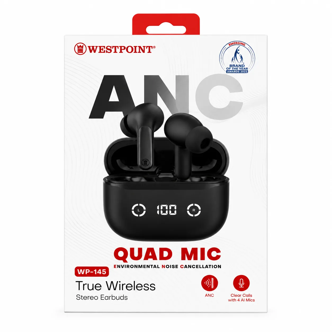 Westpoint WP-145 True Wireless Stereo Earbuds – ANC Quad Mic