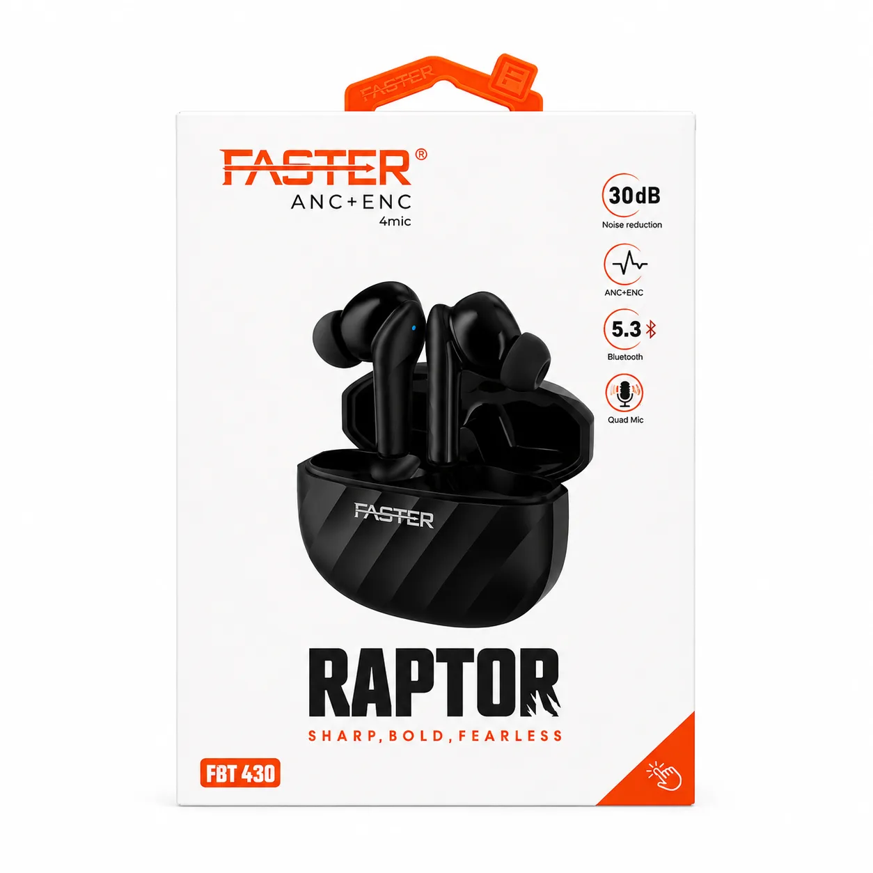 Faster Raptor FBT-430 Wireless Earbuds – ANC + ENC