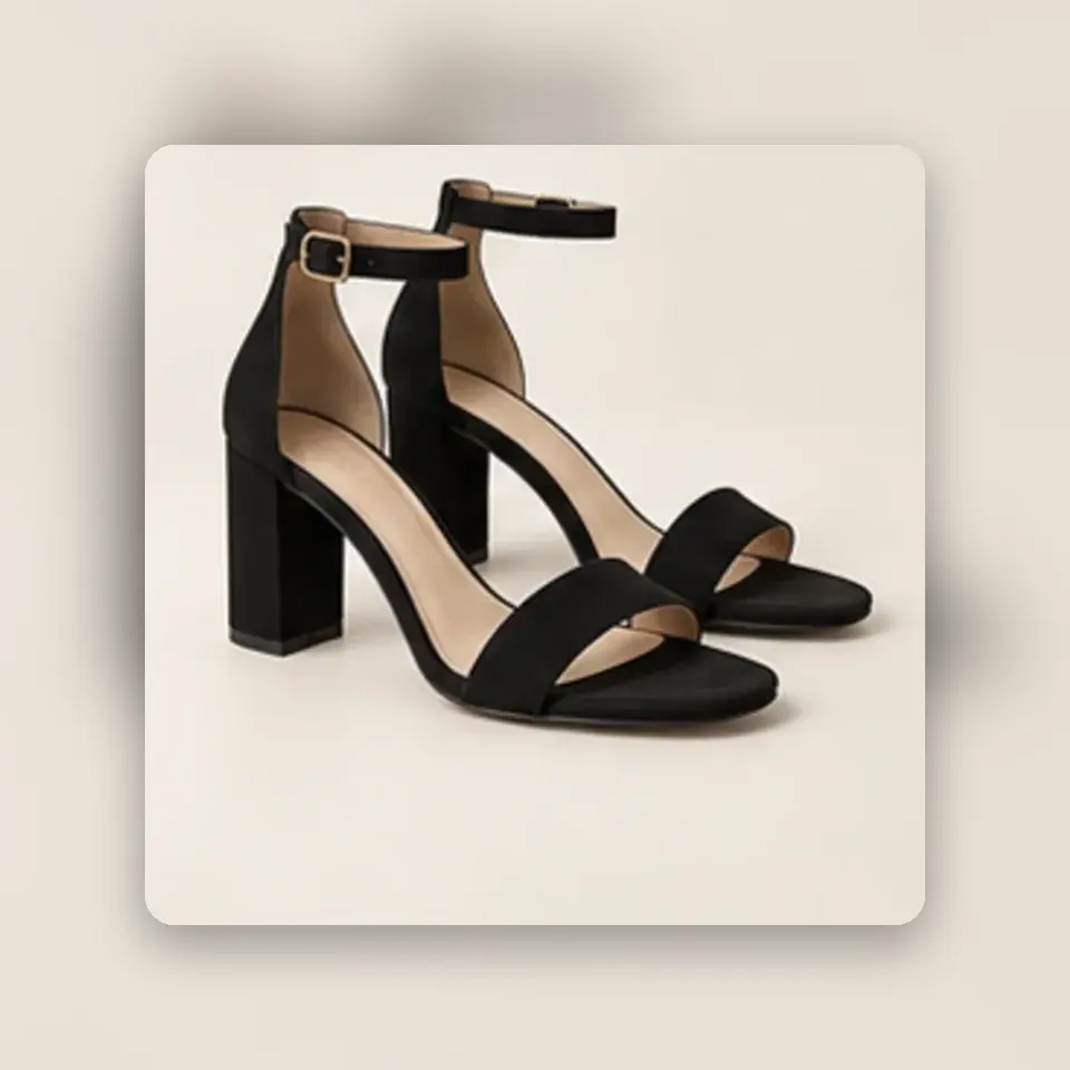 Block Heel Sandals — styled product view