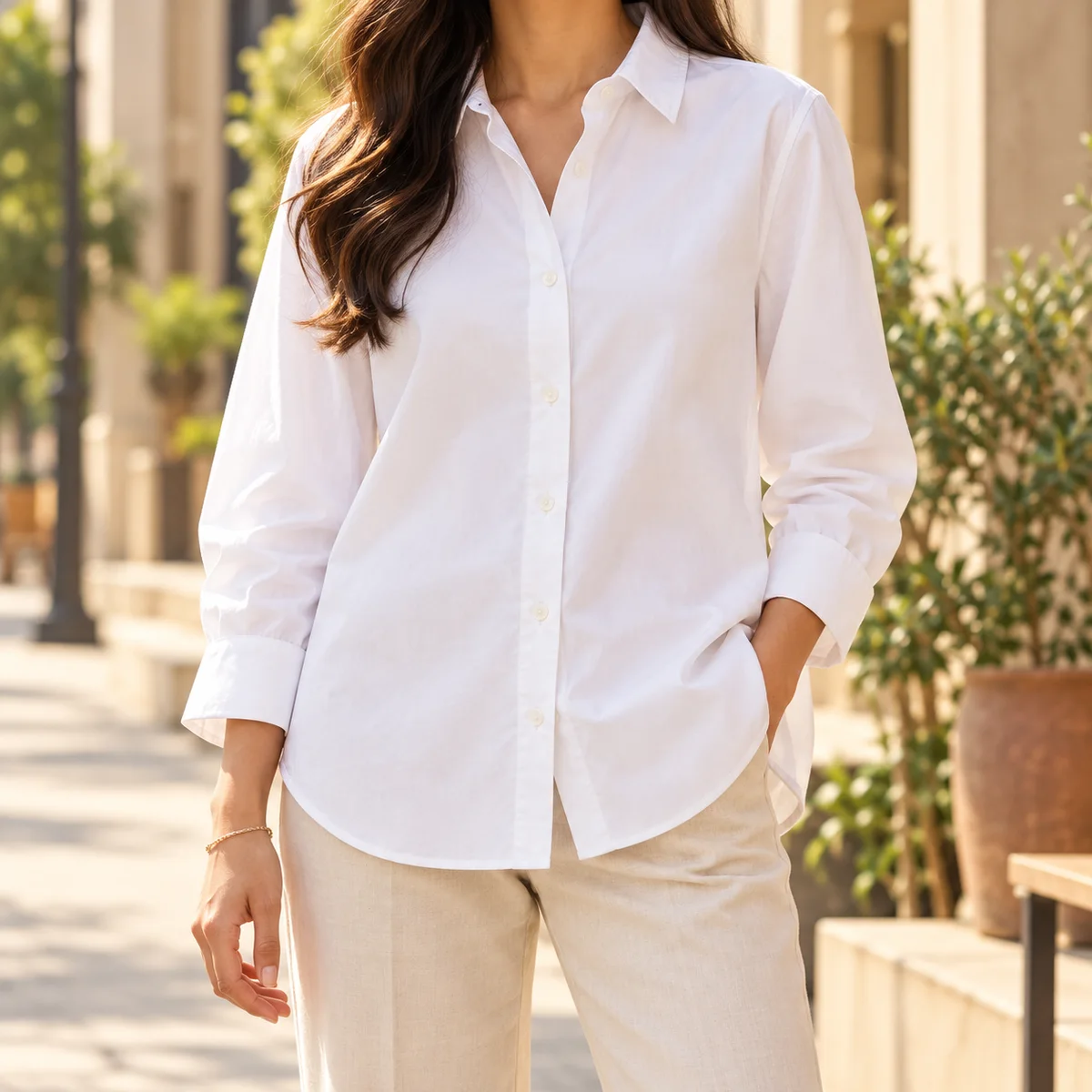Everyday Cotton Shirt — styled product view