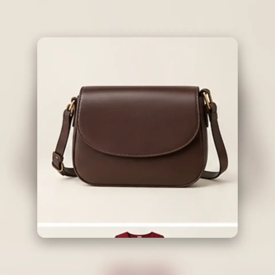 Leather Crossbody Bag — styled product view