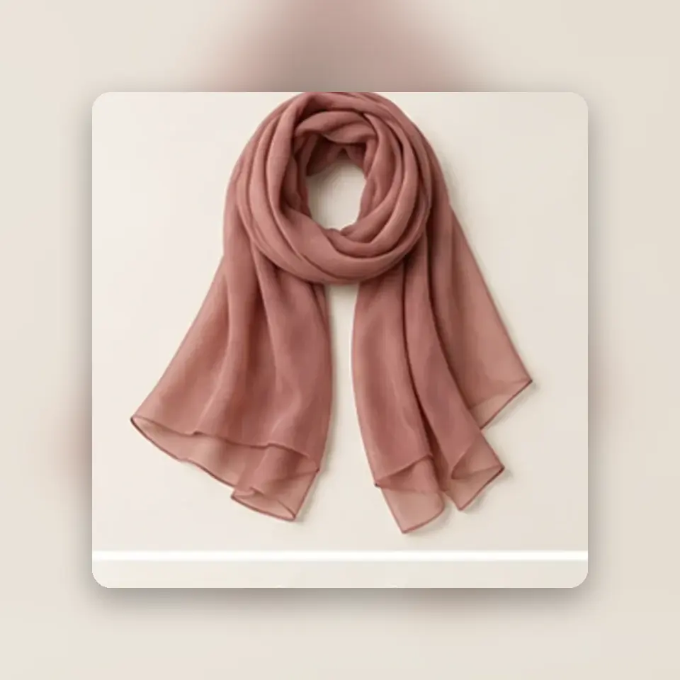 Lightweight Chiffon Scarf — styled product view