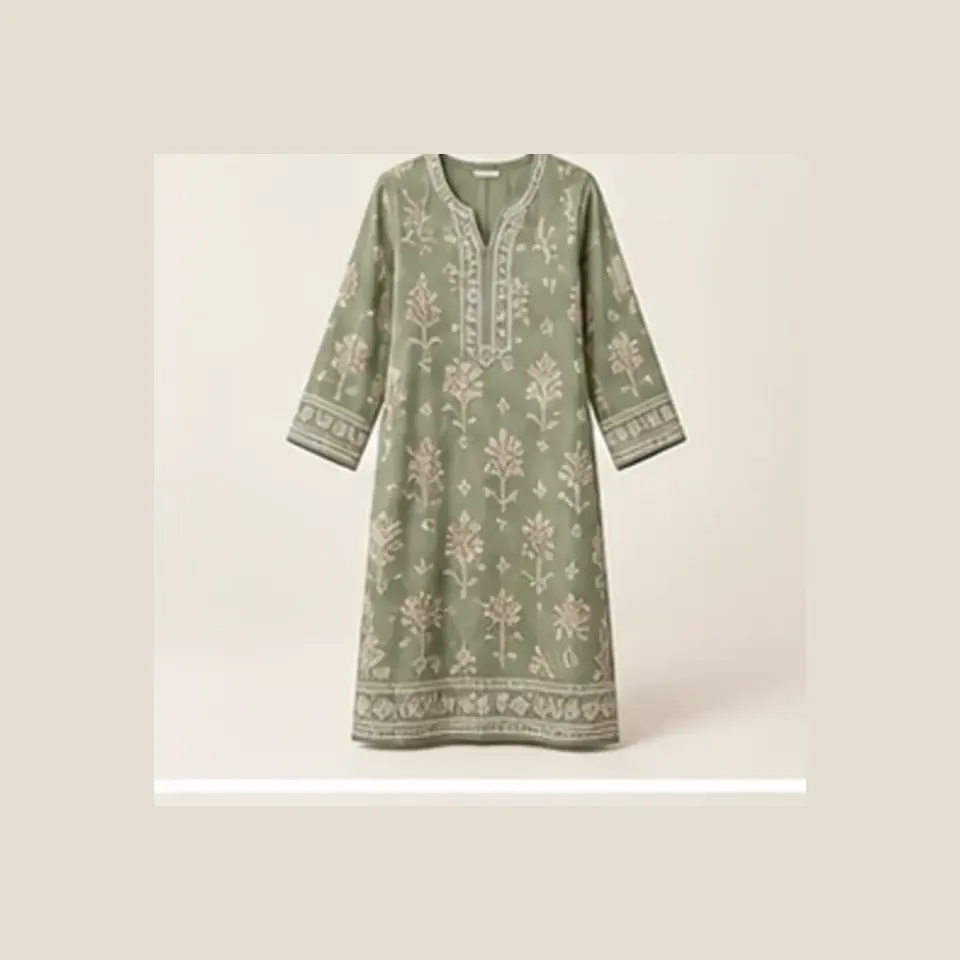 Printed Lawn Kurta — full product view