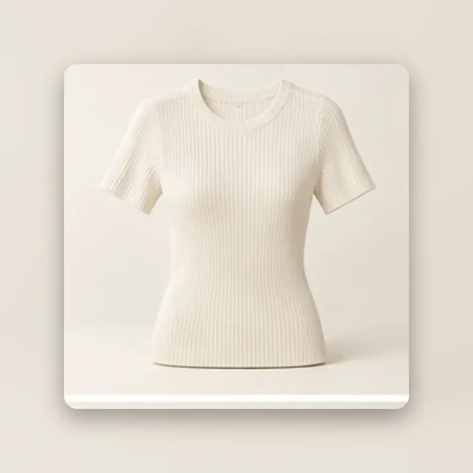 Ribbed Knit Top — styled product view