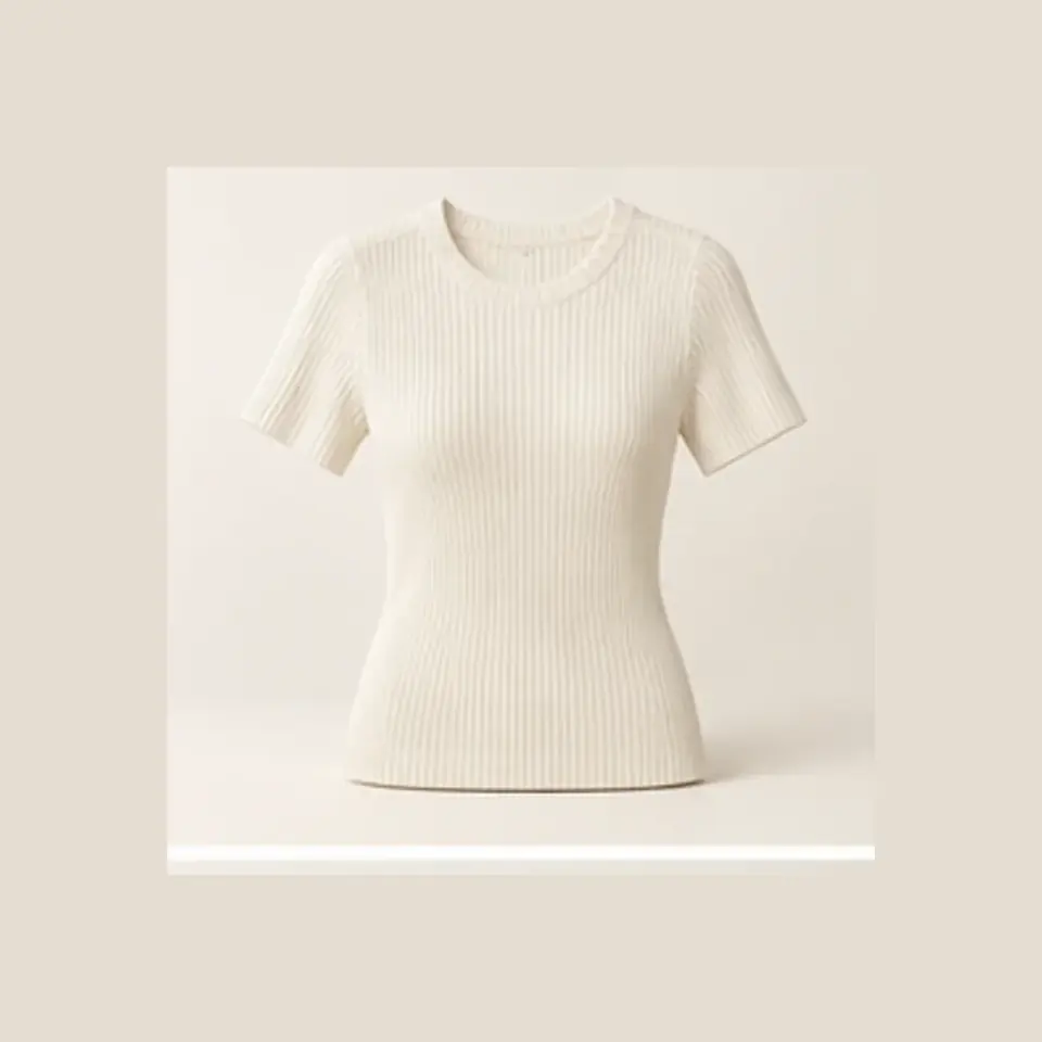 Ribbed Knit Top — full product view