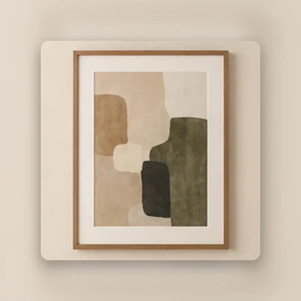Abstract Framed Print — styled product view