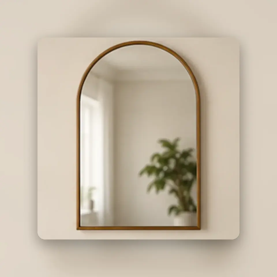 Arched Wall Mirror — styled product view