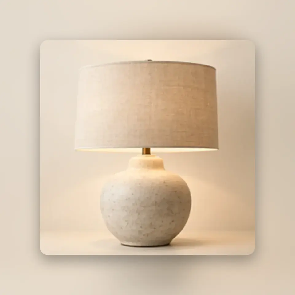 Ceramic Table Lamp — styled product view