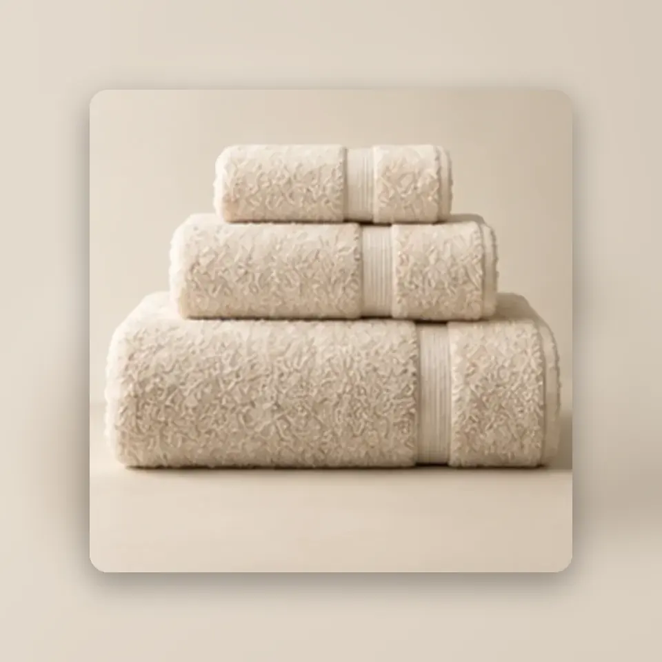 Plush Bath Towel Set — styled product view