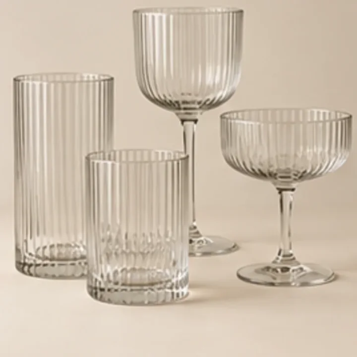 Ribbed Glassware Set