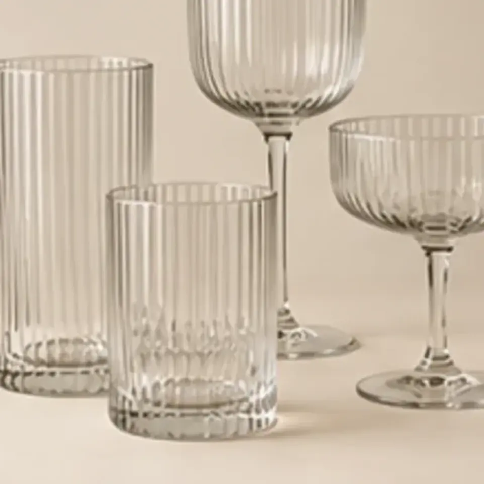 Ribbed Glassware Set — alternate product view