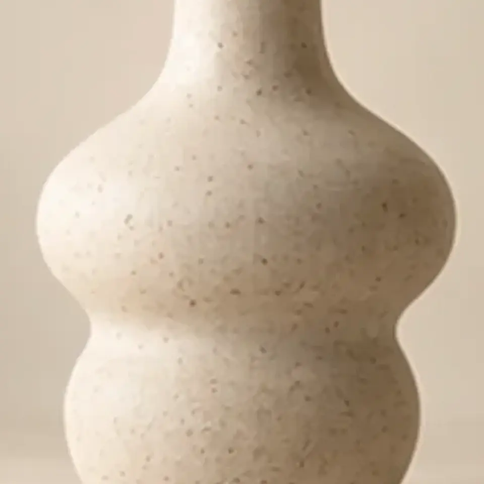 Sculpted Ceramic Vase — close-up detail
