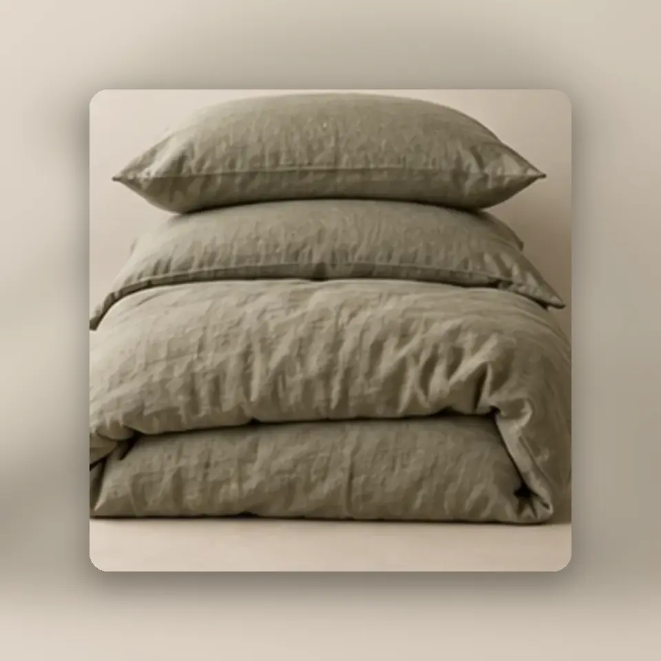 Washed Cotton Bedding Set — styled product view