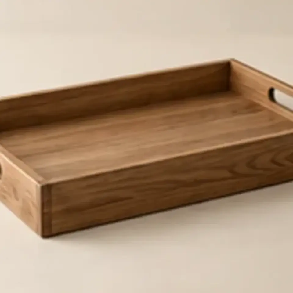 Wooden Serving Tray — close-up detail