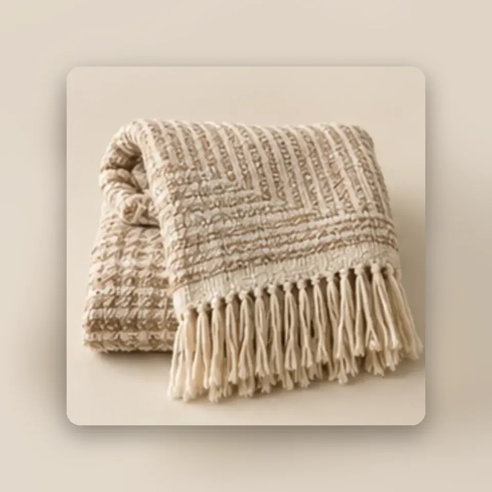 Woven Cotton Throw — styled product view